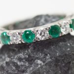 Anillo Caribe oro blanco y brillantes