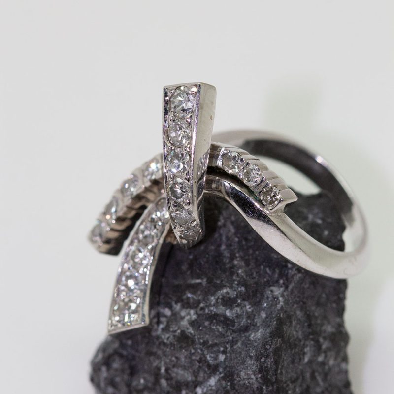 Anillo Encrucijada de brillantes