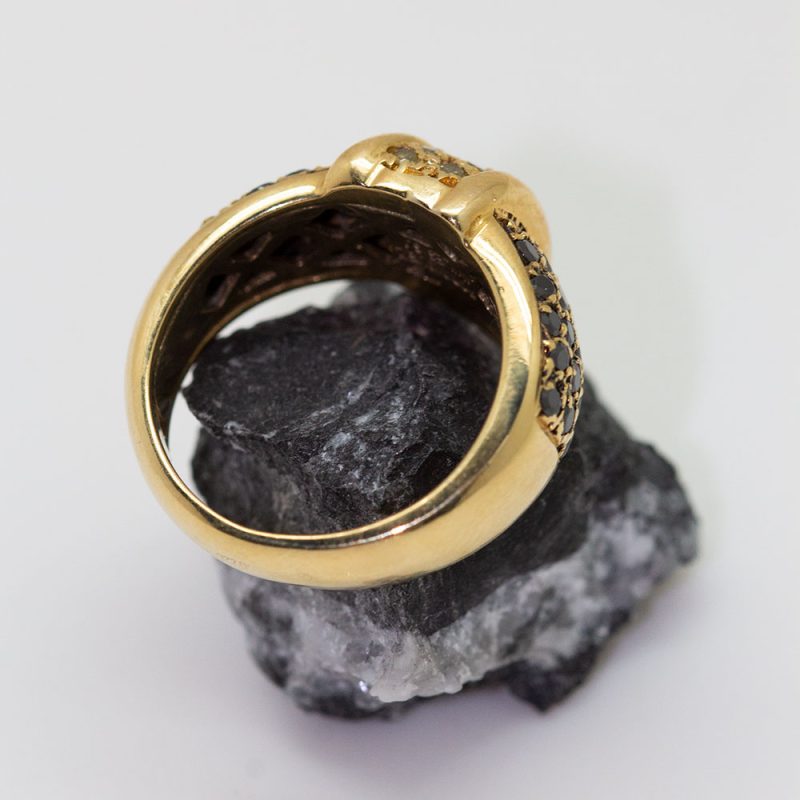 Anillo Esquivel oro amarillo con zairos y citrinos