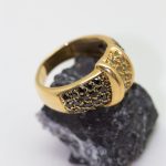Anillo Esquivel oro amarillo con zairos y citrinos - Imagen 3
