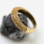 Anillo Espiga oro amarillo cuajado de citrinos - Imagen 2