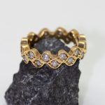 Anillo Marejada oro amarillo con 24 brillantes