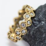 Anillo Marejada oro amarillo con 24 brillantes - Imagen 3