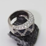 Anillo Zigzag azul y transparente - Imagen 2