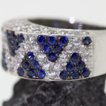 Anillo Zigzag azul y transparente - Imagen 3