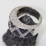 Anillo Zigzag azul y transparente - Imagen 4