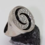 Anillo Espiral oro blanco y brillantes - Imagen 2