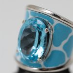 Anillo Maxi zebra azul - Imagen 2