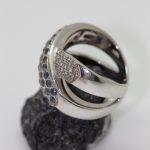Anillo Cruzado brillantes y zafiros - Imagen 2