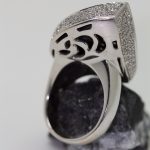 Anillo Media Luna oro blanco y brillantes - Imagen 3