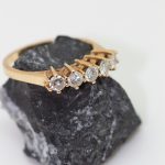 Anillo Grace vintage oro amarillo y brillantes - Imagen 4