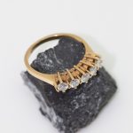 Anillo Grace vintage oro amarillo y brillantes - Imagen 5