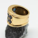 Anillo Venus oro amarillo zafiros - Imagen 2