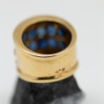 Anillo Venus oro amarillo zafiros - Imagen 3