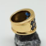 Anillo Venus oro amarillo zafiros - Imagen 4