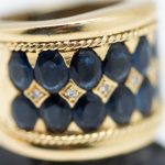 Anillo Venus oro amarillo zafiros - Imagen 5