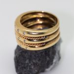 Anillo Elena oro amarillo y brillantes - Imagen 2