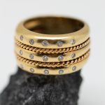 Anillo Elena oro amarillo y brillantes - Imagen 4
