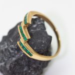 Anillo Judelin oro amarillo y esmeraldas - Imagen 2