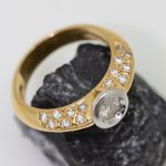 Anillo Gisela oro amarillo y brillantes - Imagen 3