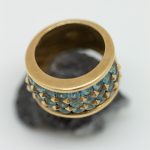 Anillo Mykonos oro amarillo y zafiros - Imagen 4