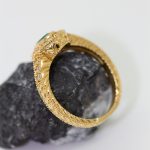 Anillo Ania oro amarillo brillantes y esmeralda - Imagen 2