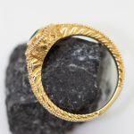 Anillo Ania oro amarillo brillantes y esmeralda - Imagen 7