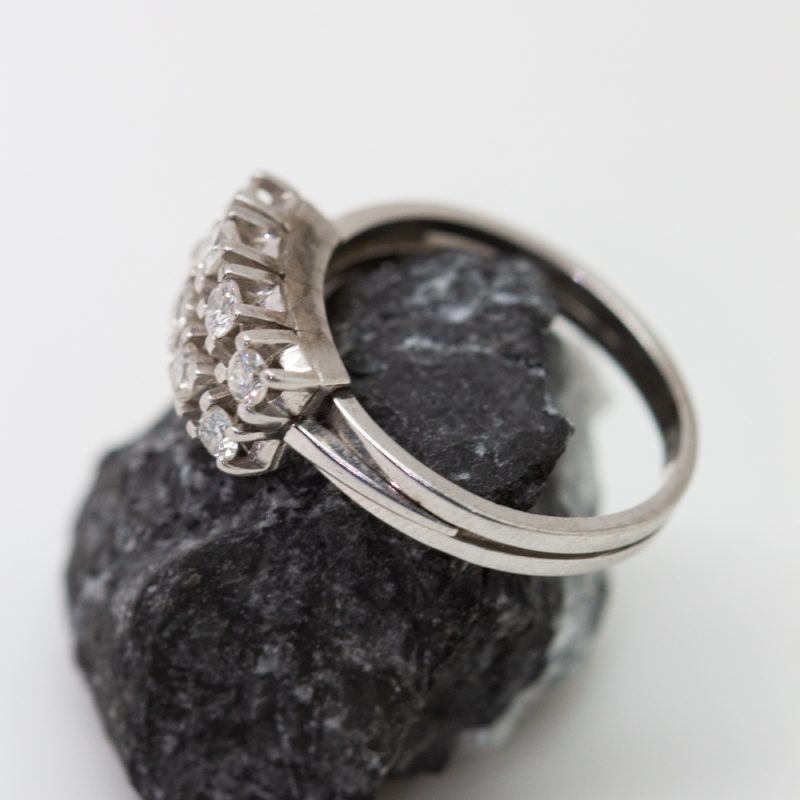 Anillo Florencia oro blanco y brillantes