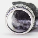Anillo Fina oro blanco y brillantes - Imagen 4