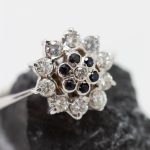 Anillo Rosa oro blanco y brillantes - Imagen 4