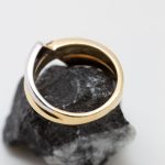 Anillo Triple oro y brillante - Imagen 2