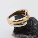 Anillo Triple oro y brillante - Imagen 3