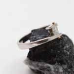 Anillo Liz oro blanco y brillante - Imagen 3