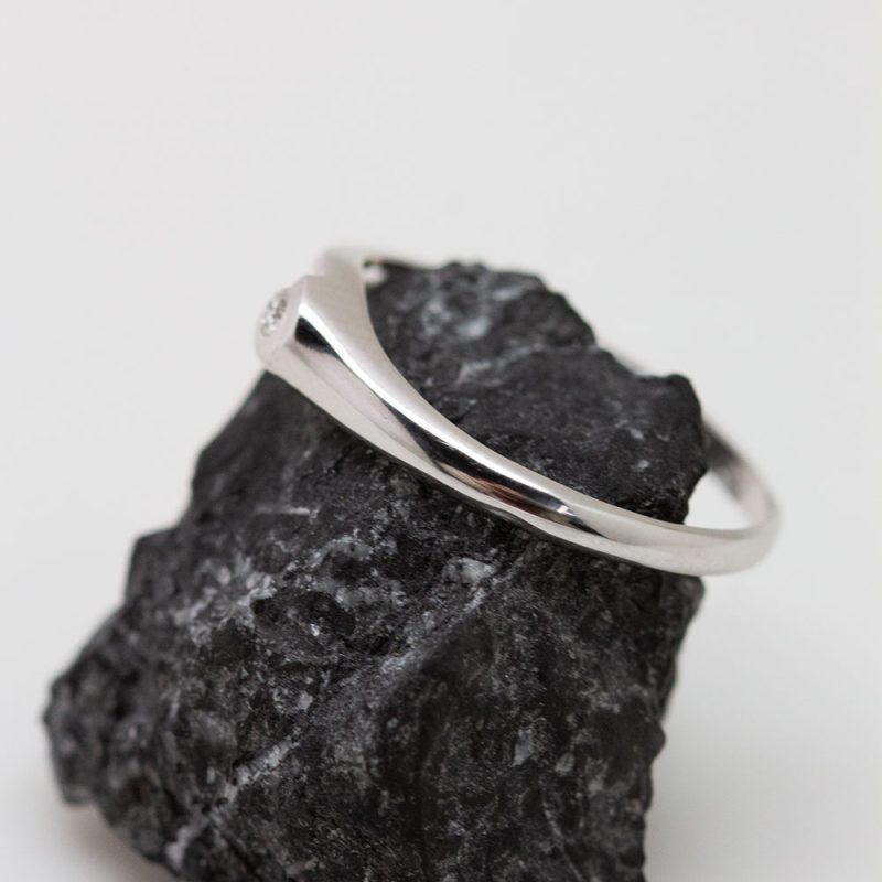 Anillo Ane oro blanco y brillante