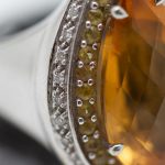 Anillo Topacio grande y brillantes - Imagen 4