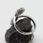 Anillo Doble roseta oro blanco y circonitas - Imagen 3