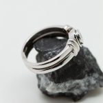Anillo Mascarat oro blanco y brillante - Imagen 2