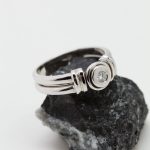 Anillo Mascarat oro blanco y brillante - Imagen 3