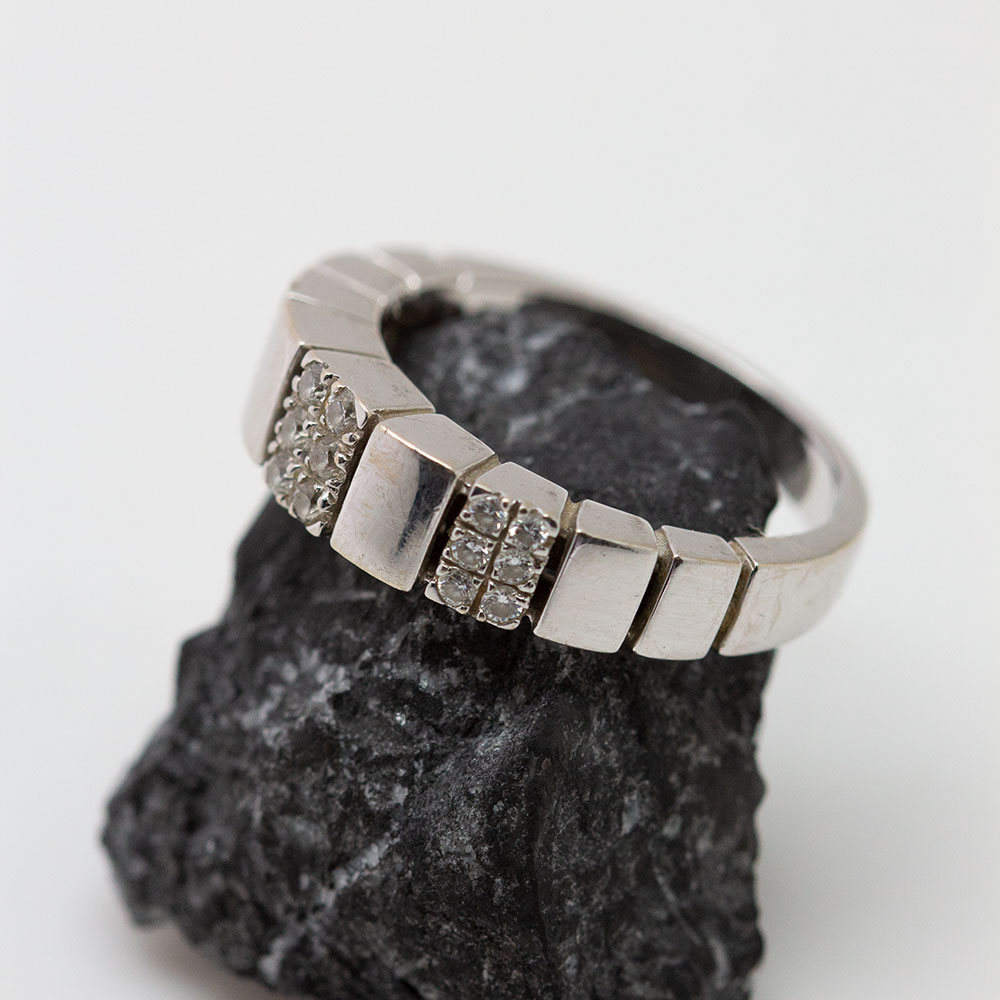 IMG_6809 Anillo Atenas oro blanco y brillantes - Imagen 1
