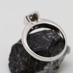 Anillo Corazón oro blanco y brillante - Imagen 2