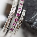 Anillo Triple oro blanco y brillantes - Imagen 3