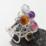 Anillo Multicolor oro blanco - Imagen 4