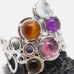 Anillo Multicolor oro blanco - Imagen 5