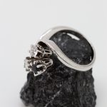Anillo Trío oro blanco dos brillantes y zafiro