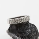 Anillo Marea oro blanco y brillantes - Imagen 3