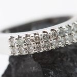 Anillo Marea oro blanco y brillantes - Imagen 4