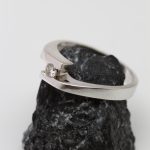 Anillo Raisa oro blanco y brillante