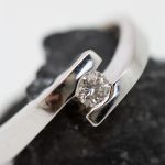 Anillo Raisa oro blanco y brillante - Imagen 5