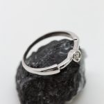 Anillo Roma oro blanco y brillante - Imagen 3