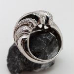 Anillo Calima oro blanco y brillantes - Imagen 2